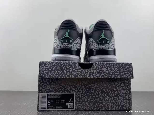 Kick Theory Jordan Glow Green Air 3 CT8532-031 0507